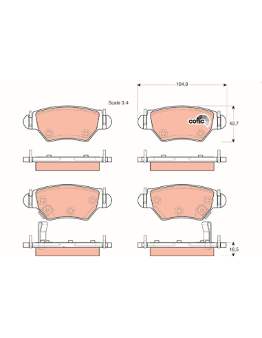 PAST FRENO TRW GDB-1471 - 2685.22