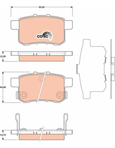 PAST. FRENO TRW GDB3482