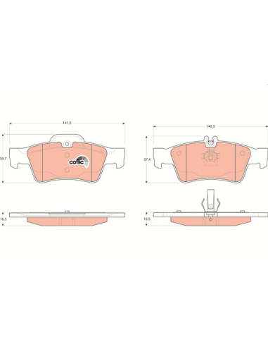 PAST. FRENO TRW GDB1546