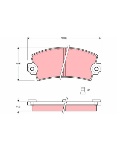 PAST. FRENO TRW GDB149