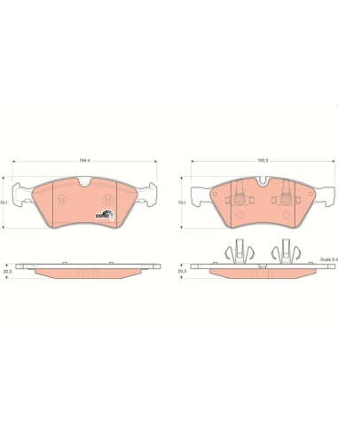 PAST. FRENO TRW GDB1642