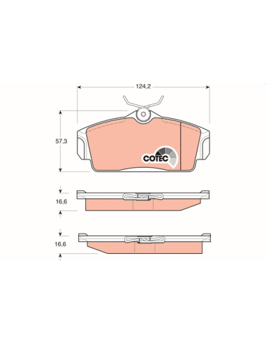 PAST. FRENO TRW GDB3168