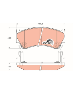 PAST FRENO TRW GDB-3180 - 2592.12